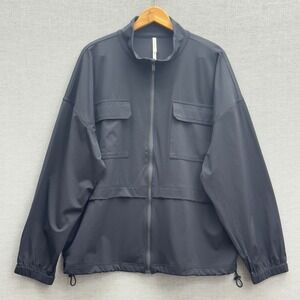 SOMA Women's Black Zip Up Track Jacket Athleisure Casual Size XXL